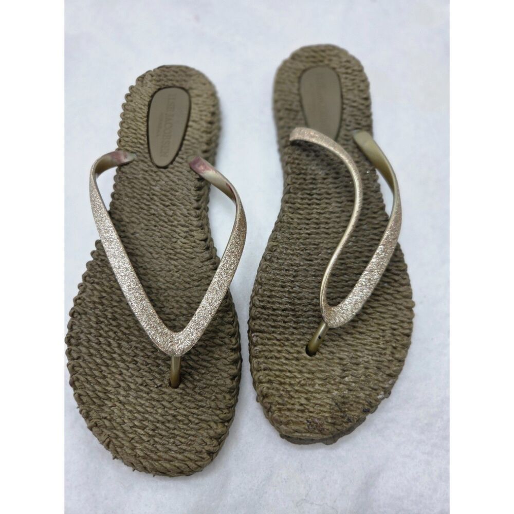 Ilse Jacobsen Flip-Flops NEW Gold Glitter